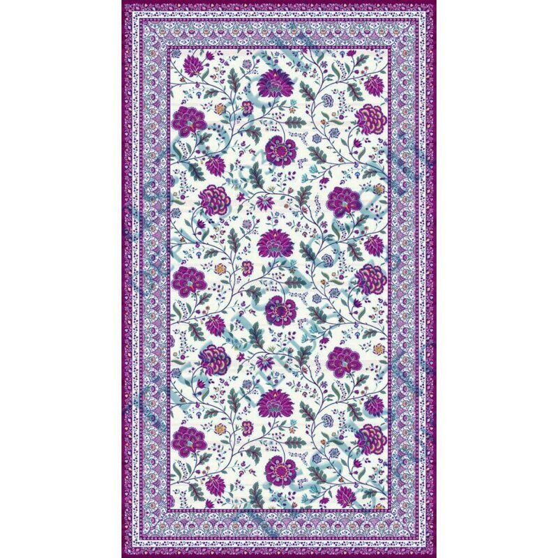 Сиреневая скатерть Tissus-toselli 145х260 montespan lilas