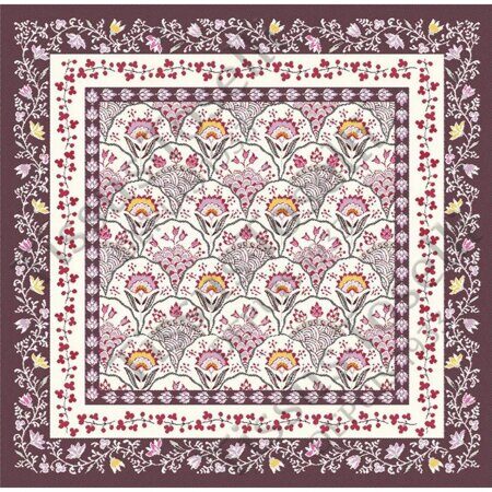 Сиреневая наволочка Tissus-toselli 45х45 montespan lilas